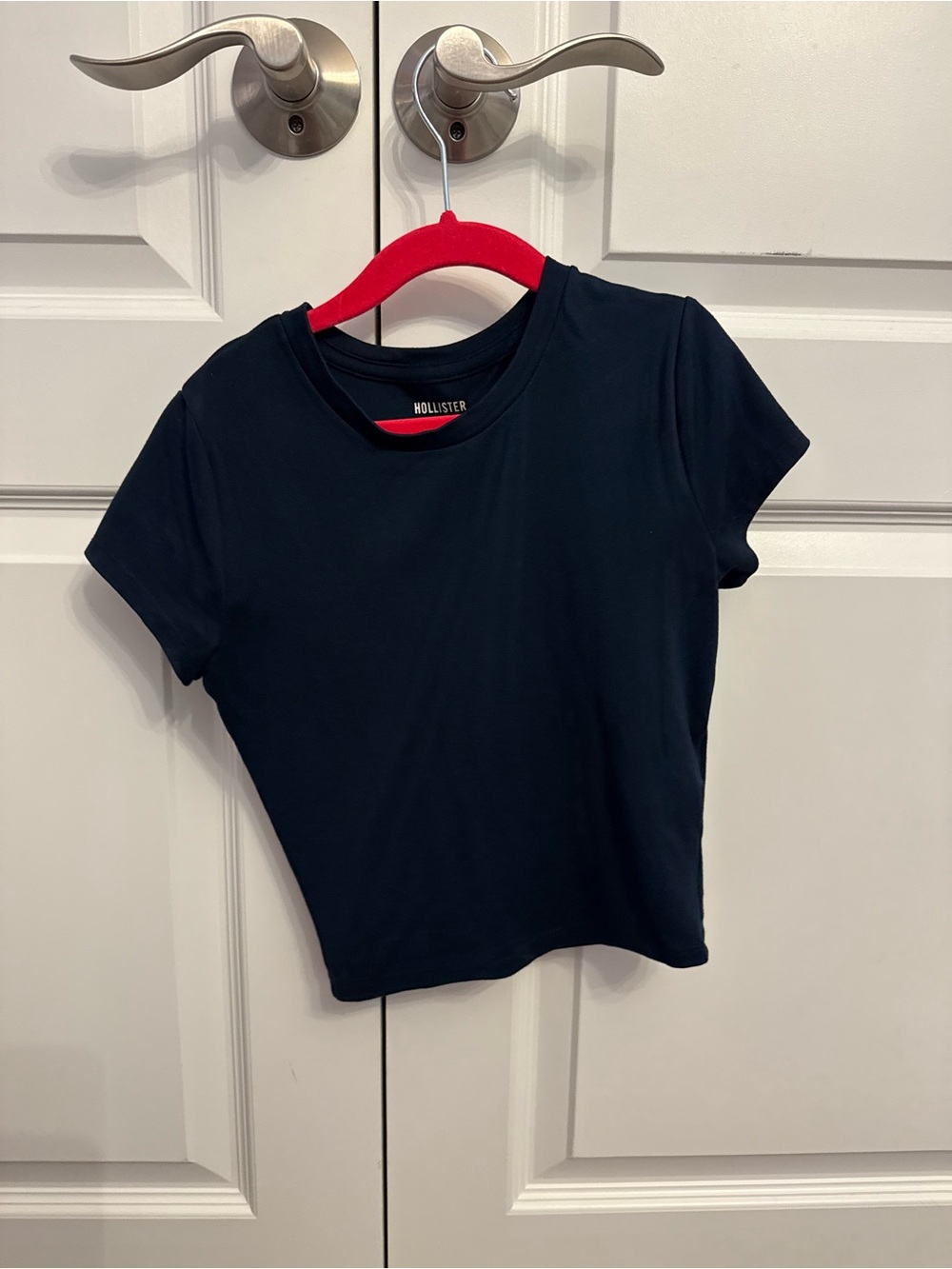 Hollister Navy Short Sleeve Crew Tee